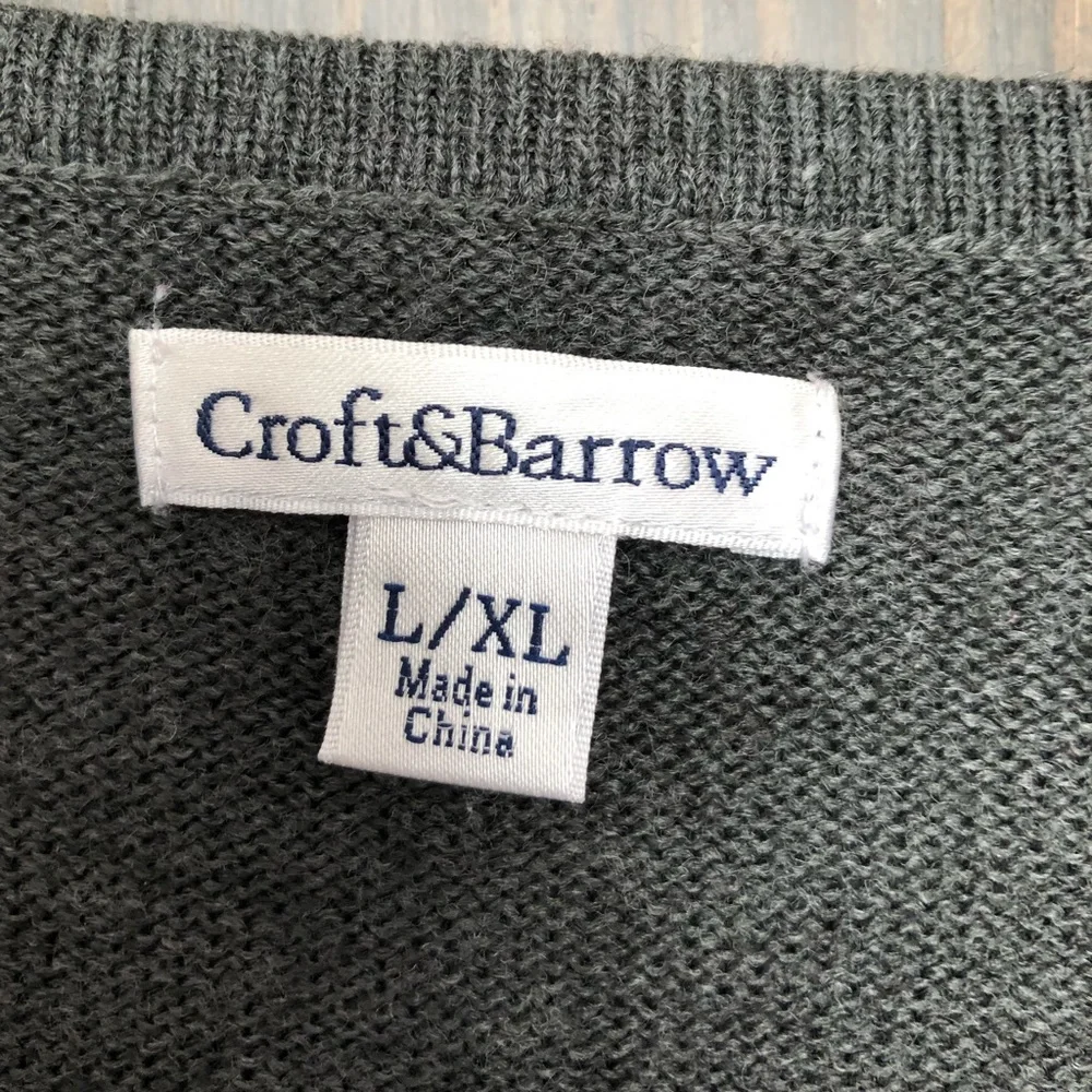 Croft & Barrow light grey poncho - Picture 3 of 4